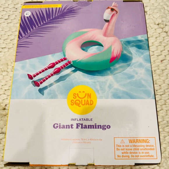 Target Other - RARE NWT Sun Squad for Target inflatable giant flamingo 🦩 floaty — 3’9.69” long